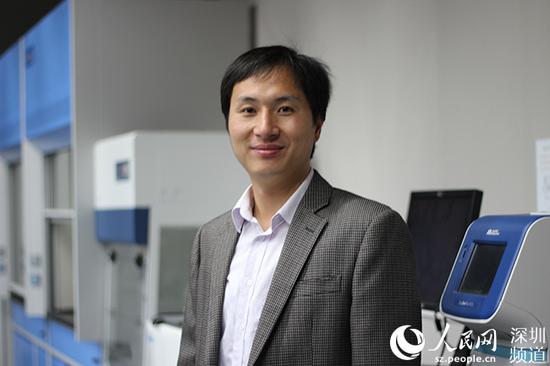 贺建奎。&nbsp;&nbsp;贺建奎实验室 供图