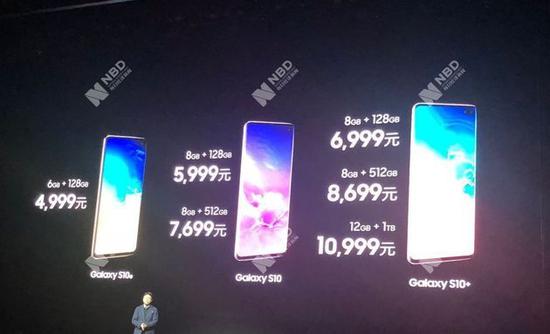 三星S10系列国行版售价 图片来源：每经记者 王晶 摄
