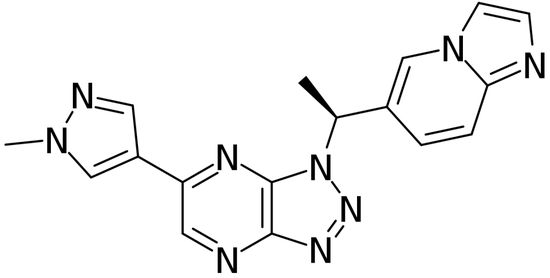 ▲沃利替尼的分子结构式（图片来源：Ed （Edgar181） [Public domain]）